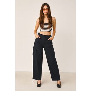 REVICE Black 100% Cotton Wide Leg Denim Jeans Pants  Women's Plus Size XL 38